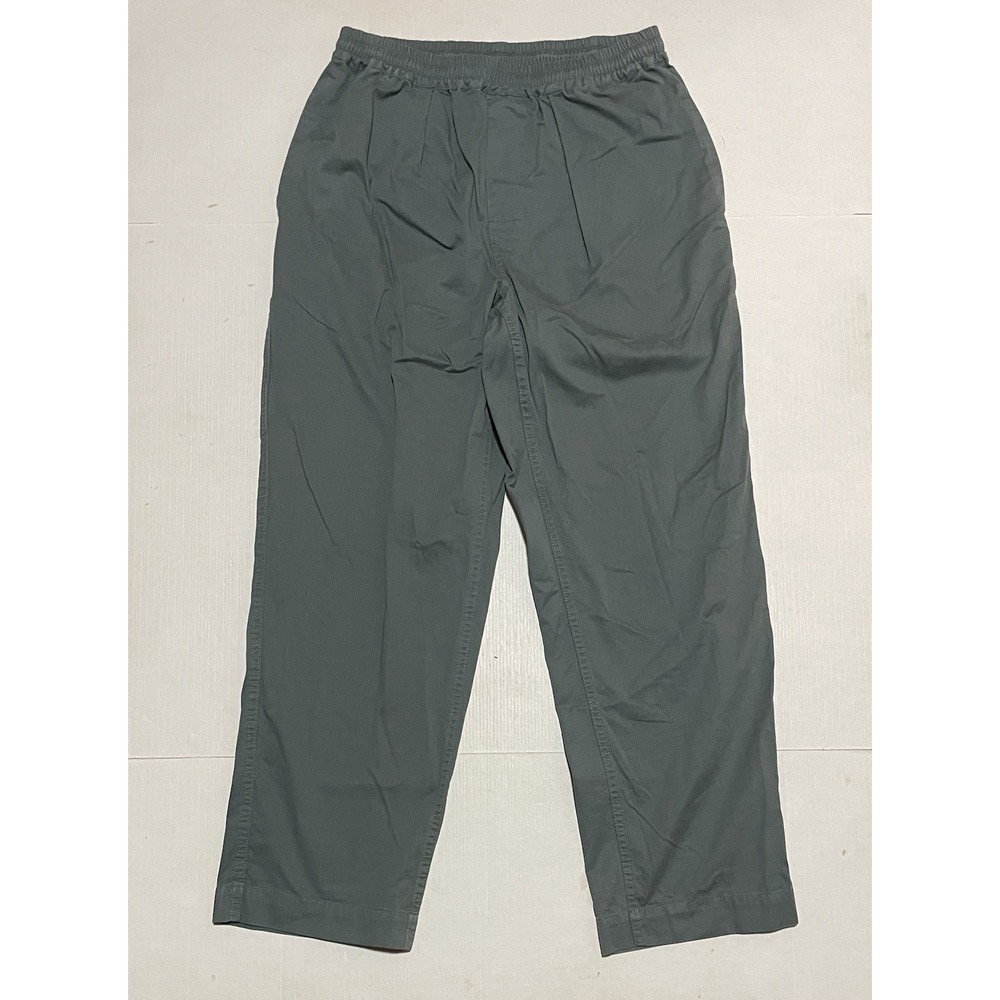 HUF Brushed Skate Pants Men's Medium Teal Sage Green 100% Cotton Baggy Relaxed